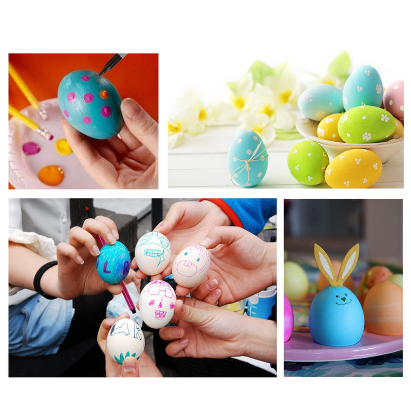  [AUSTRALIA] - AndTree Plastic Fake Eggs,12 Pack Realistic Chicken Egg,Easter Egg for Home Decor,Easter Decor,Kids DIY Toys