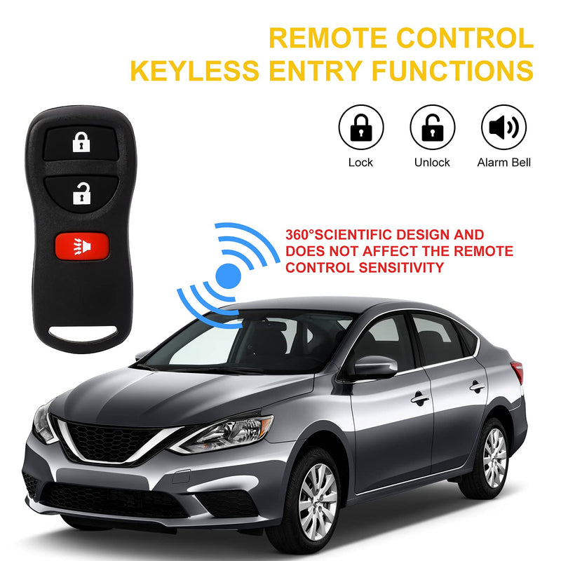  [AUSTRALIA] - Pilida Keyless Entry Remote Control: Car Key Fob 3 Button Clicker Transmitter Entry Remote Key fob Replacement for KBRASTU15 (2 Pack)