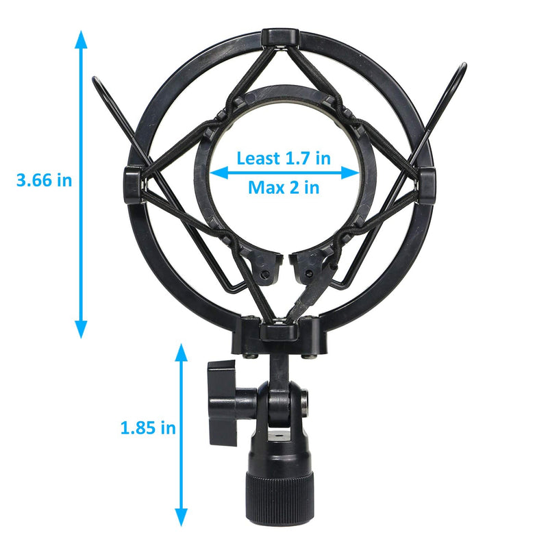  [AUSTRALIA] - AT2020 Shock Mount with Pop Filter - Foam Windscreen with Microphone Shockmount Reduces Vibration Noise and Blocks Out Plosives for Audio Technica AT2020 AT2035 ATR2500 Condenser Mic by YOUSHARES