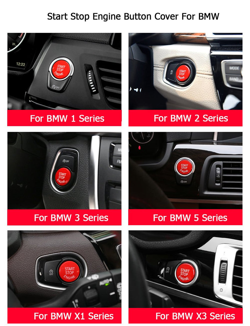 Sports Red Start Stop Engine Switch Button for BMW,Jaronx Engine Power Ignition Start Stop Button Replacement(Fits: BMW 1 2 3 4 5 6 7 X1 X3 X4 X5 X6/ F30 F10 F01 F15 F25 G30 G31 G11 G12) BMW Start/Stop Button - LeoForward Australia