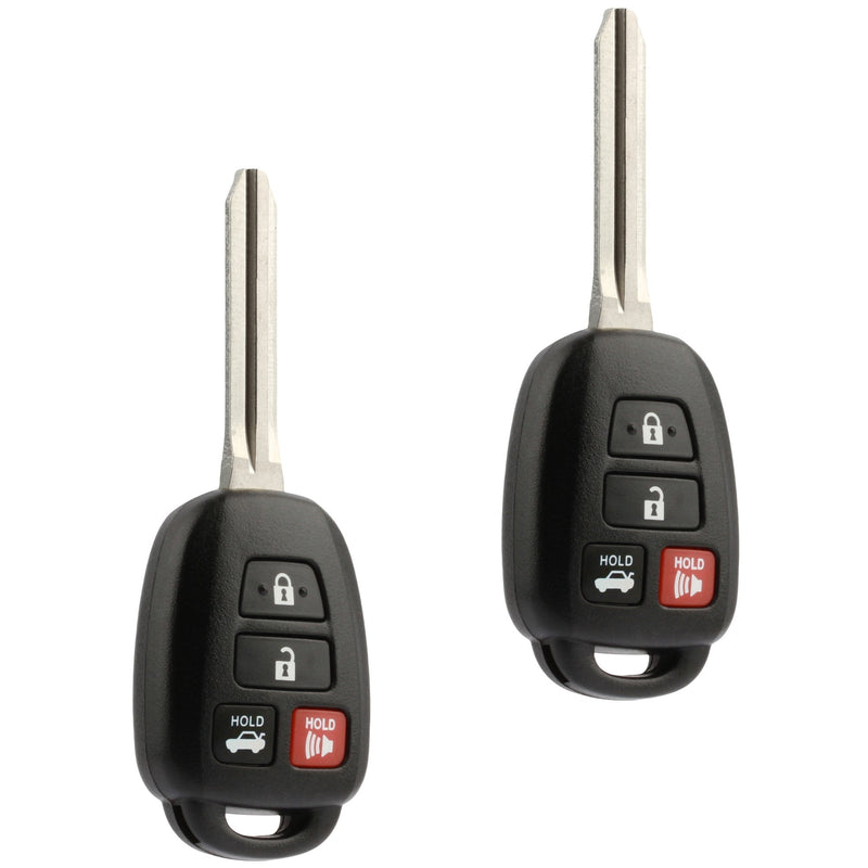  [AUSTRALIA] - Car Key Fob Keyless Entry Remote fits 2014-2016 Toyota Camry / 2013-2015 Rav4 / 2014-2016 Corolla (HYQ12BDM, HYQ12BEL H Chip), Set of 2 t-bdm-h-4btn x 2