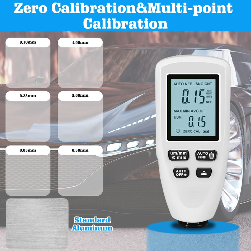  [AUSTRALIA] - Coating thickness gauge: car paint thickness gauge with backlight, digital LCD display, paint thickness gauge for cars, measuring range 0 to 2000um, car paint thickness gauge