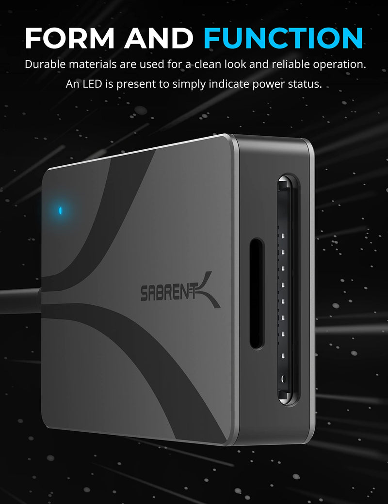  [AUSTRALIA] - SABRENT USB Type-C Card Reader, Dual-Slot UHS-II SDXC and microSDXC SD 4.0 (CR-CSDM) SD CARD Reader Type C