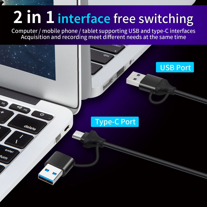  [AUSTRALIA] - Papeaso Capture Card, Video Capture Card HDMI to USB/Type-C 1080P 60FPS Game Capture Card for Streaming, Teaching, Video conferencing or Live Broadcasting Black