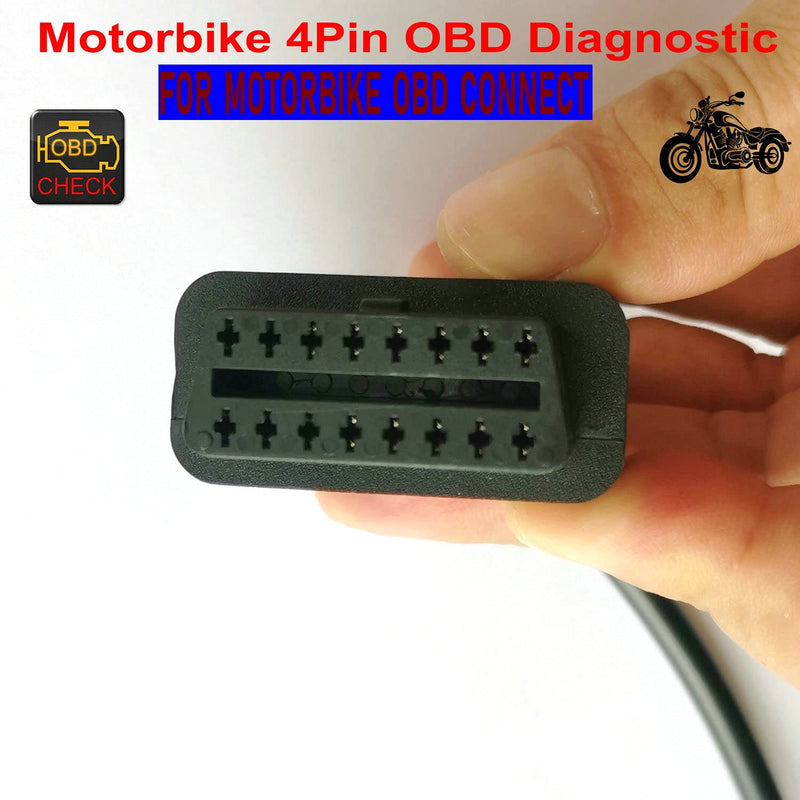 Motorbike OBD 4 Pin Diagnostic Adapter, Multistrada Motorcycle OBDII DDA Can-Bus Connector - LeoForward Australia