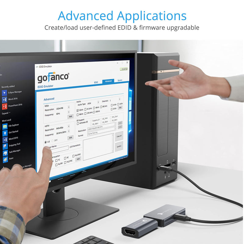  [AUSTRALIA] - gofanco Prophecy HDMI EDID Emulator Programmer – EDID Programming of gofanco PRO-EDID Emulators, 5 Pre-Defined EDIDs, Custom EDIDs, USB Bus-Powered, Windows only, TAA Compliant (PRO-EDIDwriter) EDID writer