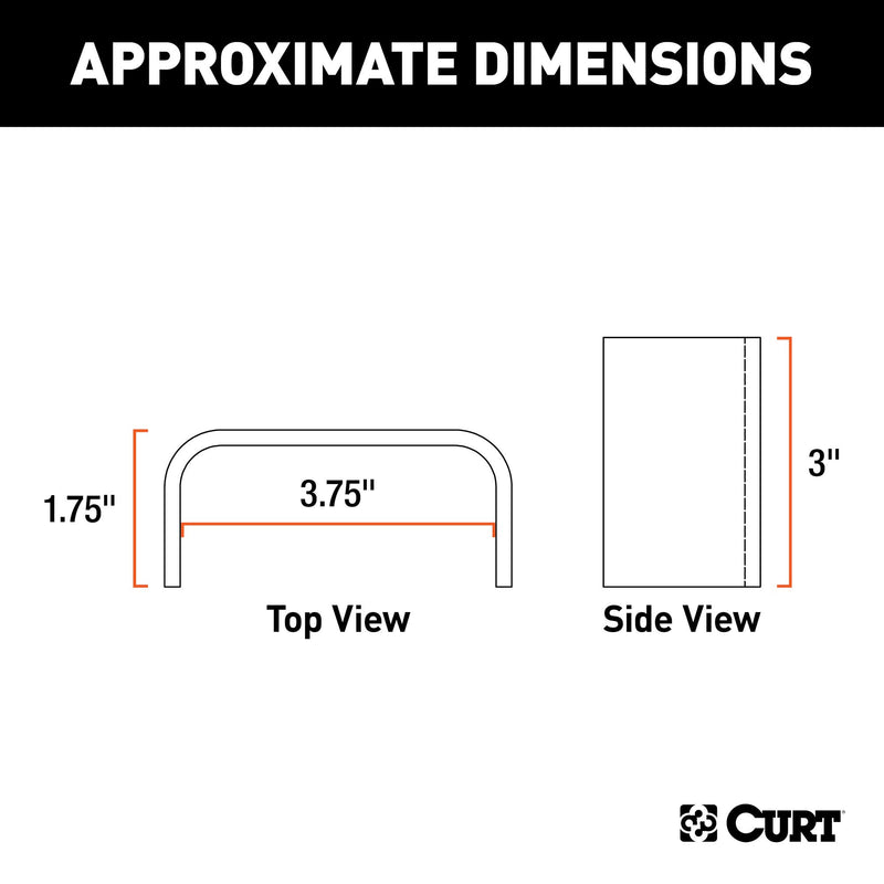  [AUSTRALIA] - CURT 83072 1-5/8-Inch x 3-1/2-Inch Raw Steel Weld-On Trailer Stake Pocket Tie Down Anchor