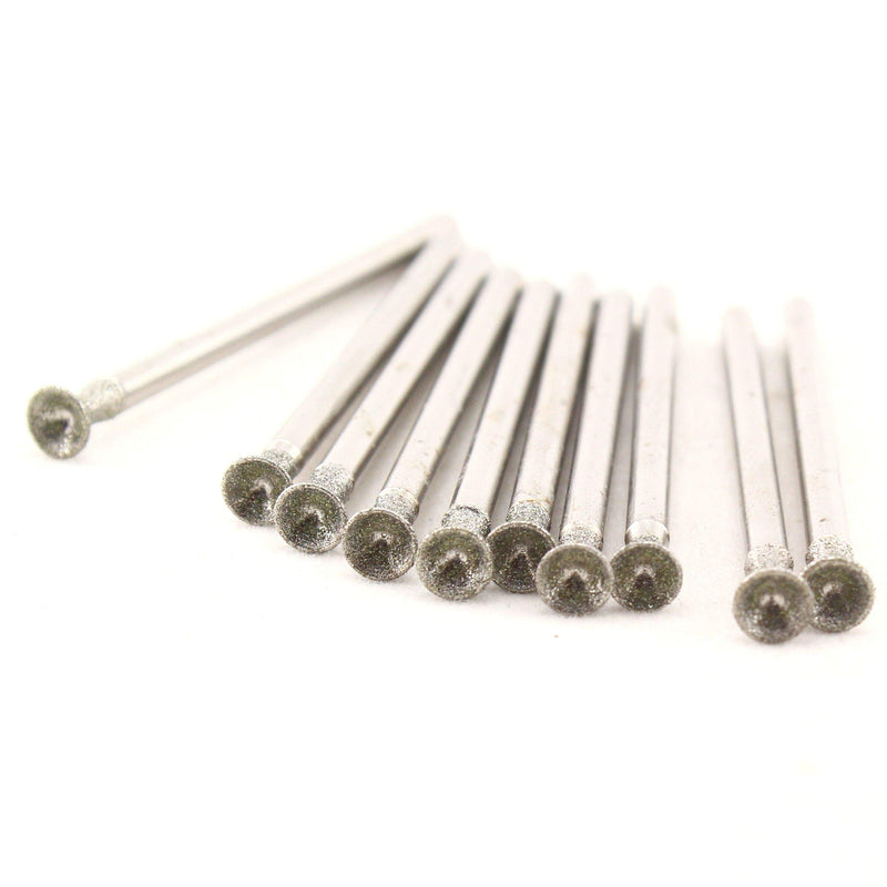 JINGLING Diamond Grinding Head 4mm Spherical CONCAVE Stone Carving Burrs 30Pcs Head Diameter: 4mm (5/32") - LeoForward Australia