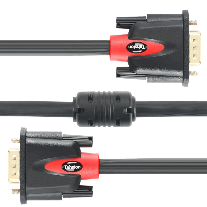 Tainston VGA to VGA Cable HD15 Monitor Cable with Ferrites Male to Male-25 Feet 25 Feet - LeoForward Australia