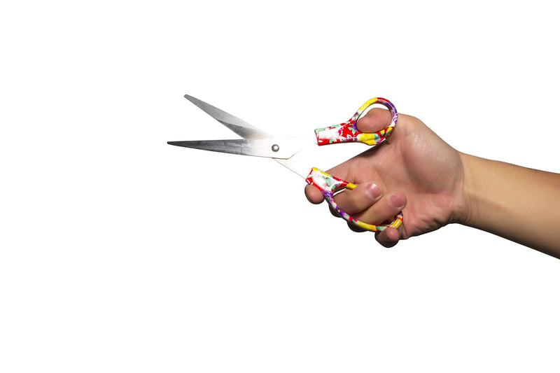  [AUSTRALIA] - Premium 8.3" Office/Home/School Scissor, Comfortable Printed Handles with 3.55" Sharp Blades, Easy for Cutting Fabric, Rubber, Paper, for Handcraft, Tailor, Clipping, Trimming and Multipurpose