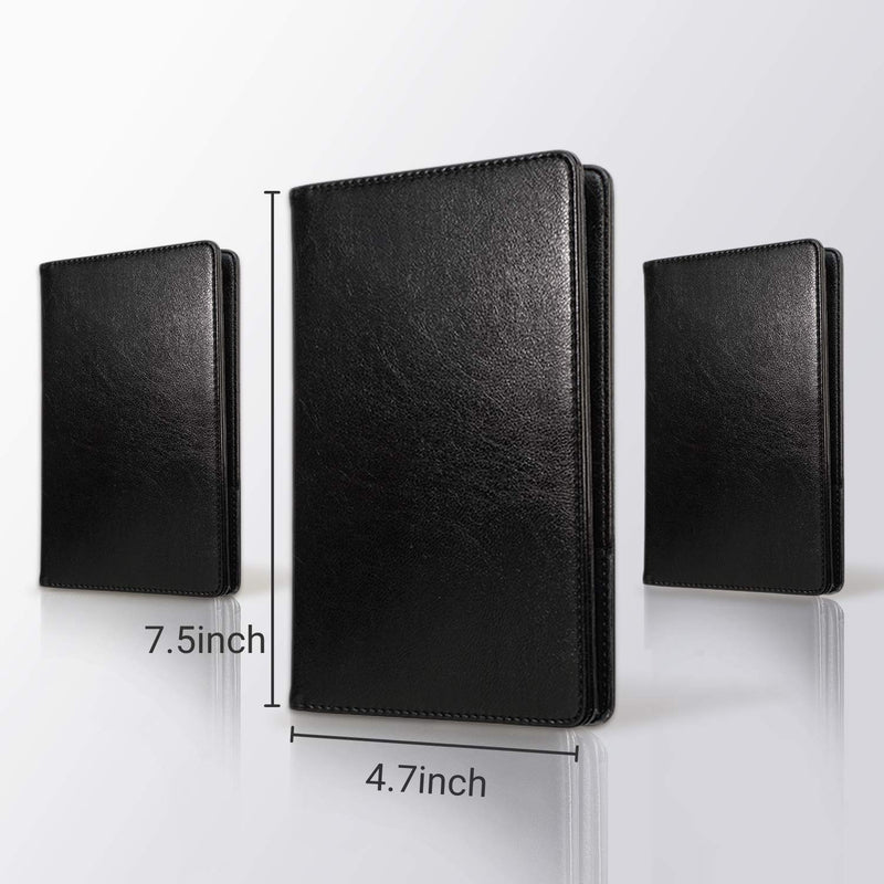  [AUSTRALIA] - Mymazn Black Server Books for Waitress Book Waiter Book Server Booklet Restaurant Waitstaff Organizer, Serving Book Guest Check Book Holder Money Pocket Fits Server Apron (Black)