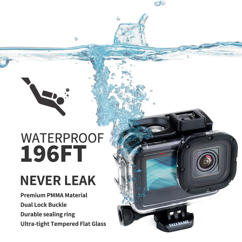  [AUSTRALIA] - YALLSAME Floating Pole & Waterproof Case for GoPro Hero 10 9