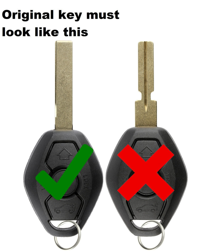  [AUSTRALIA] - KeylessOption Keyless Entry Remote Control Car Key Fob Smooth Style Replacement for LX8 FZV (Pack of 2)