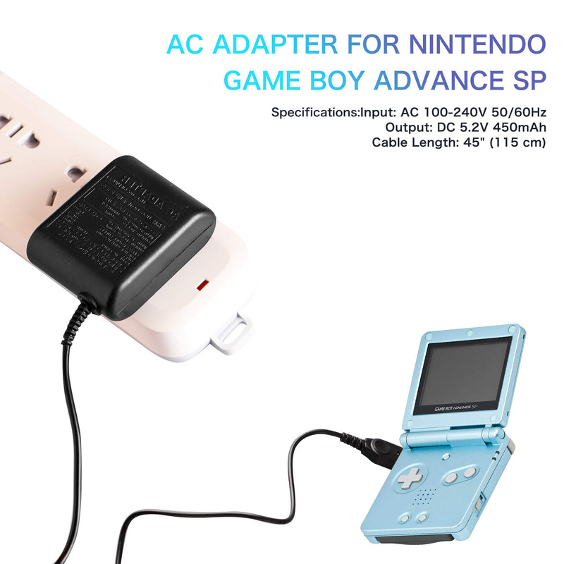 Charger for Gameboy Advance SP , AC Power Adapter Charging Cable Cord for Nintendo DS and Gameboy Advance SP (GBA SP) 5.2V 450mA - LeoForward Australia