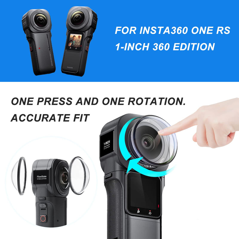  [AUSTRALIA] - Protector Lens Guards for Insta360 ONE RS 1-Inch 360 Edition，with Silicone Lens Cover