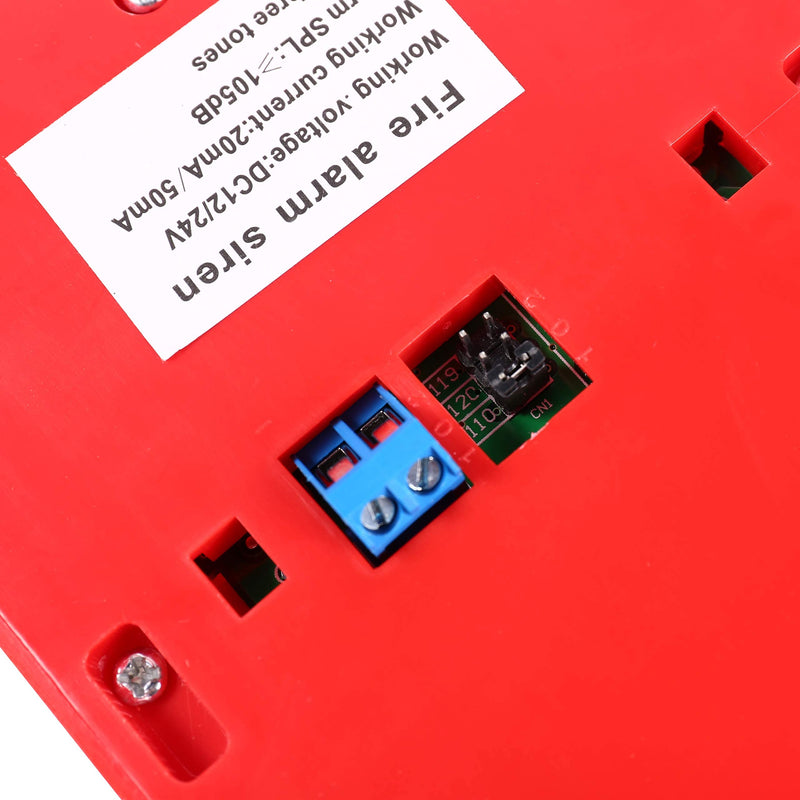  [AUSTRALIA] - UHPPOTE Wired 12/24VDC Sound and Light Fire Alarm Warning Strobe Siren Horn Sound Alert Safety System Sensor