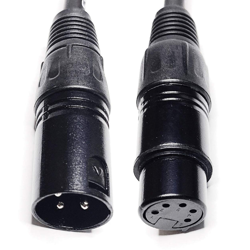  [AUSTRALIA] - CESS-078 XLR 3 Pin to XLR 5 Pin Adapter Cables, XLR3M to XLR5F & XLR3F to XLR5M, 2 Pack