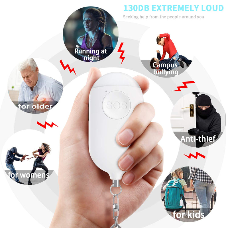  [AUSTRALIA] - Kimfly Safesound Personal Alarm Siren Song 1-Pack - 130dB Self Defense Alarm Keychain with Emergency LED Flashlight - Security Personal Protection Devices for Women Girls Kids and Elderly