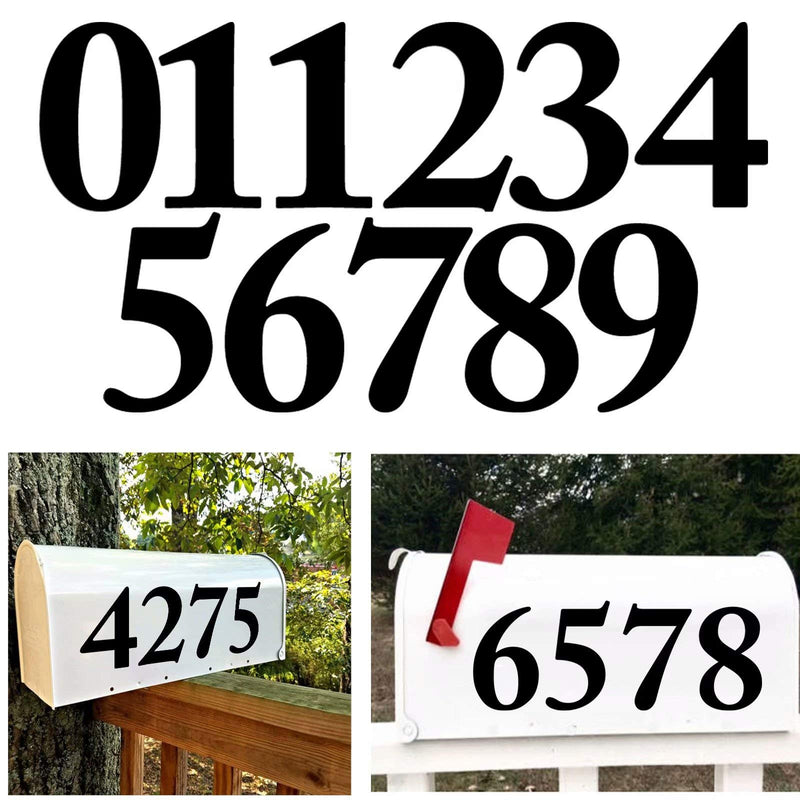  [AUSTRALIA] - Diggoo 44 Pieces Mailbox Numbers Sticker Decal Die Cut Elegant Style Vinyl Number 2" Self Adhesive for Mailbox, Signs, Window, Door, Cars, Trucks, Home, Business, Address Number- Black 2 Inch