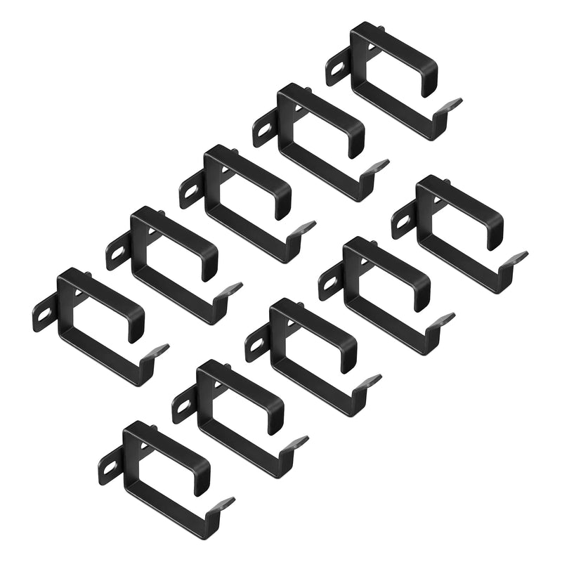  [AUSTRALIA] - kwmobile Server Rack Cable Management D-Ring Hooks (10 Pieces) - Bracket Organizer Hook Mount Set for Network Patch Cables, Fiber Optic, Power Cords