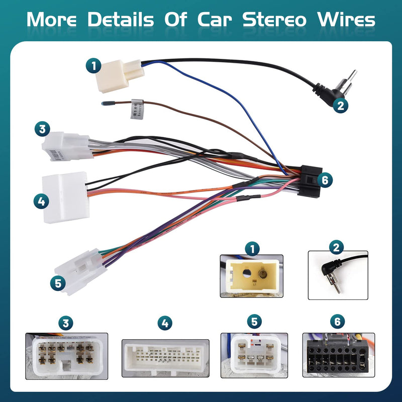  [AUSTRALIA] - Hikity Radio Wiring Harness for Toyota Low-Version Factory Car Stereo for Toyota After 2012