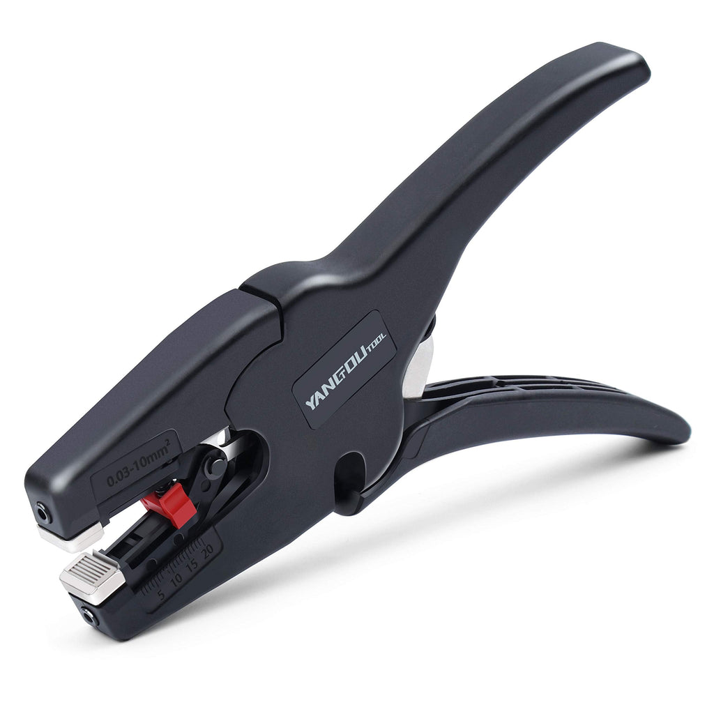  [AUSTRALIA] - Automatic Wire Stripper and Cutter,Yangoutool 2 in 1 Wire Stripping Tool and Wire Stripper Tool for Awg7-32 Cutting 0.25-0.75 Inches