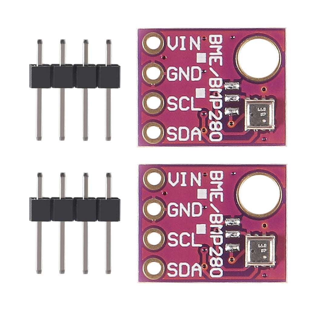  [AUSTRALIA] - DORHEA 2Pcs BME280 5V Temperature Humidity Atmospheric Barometric Pressure Sensor Module GY-BME280-5V IIC I2C Breakout Board