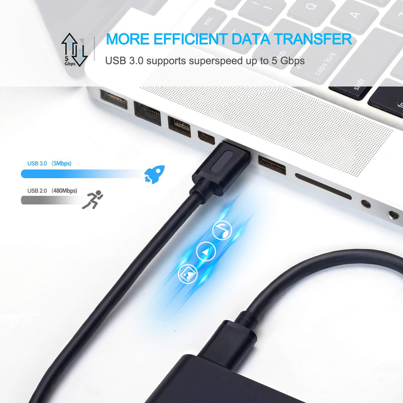  [AUSTRALIA] - USB 3.0 A to A Male Cable 6Ft,USB to USB Cable USB Male to Male Cable USB Cord with Gold-Plated Connector for Hard Drive Enclosures, DVD Player, Laptop Cooler (6Ft/1.8M) 6 Ft