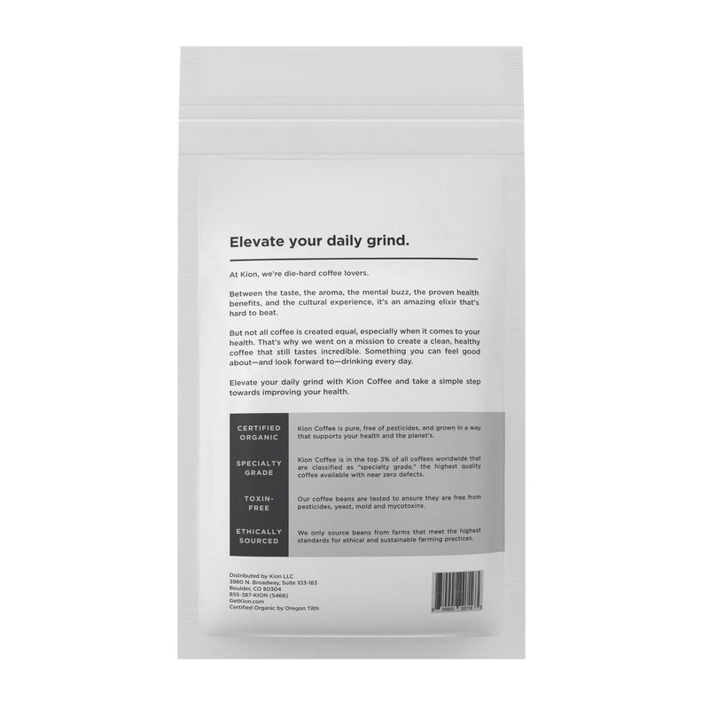  [AUSTRALIA] - Kion Organic Decaf Coffee | Toxin and Mold Free | Roasted to Maximize Health and Taste | Medium Roast 12 Oz 12 Ounce (Pack of 1)