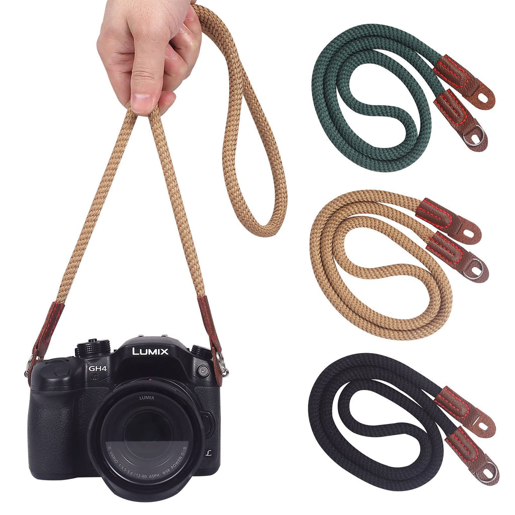  [AUSTRALIA] - Camera Strap,Vintage Soft Rope Camera Neck Shoulder Belt Strap for Photographers,Women,Micro Single and DSLR Camera