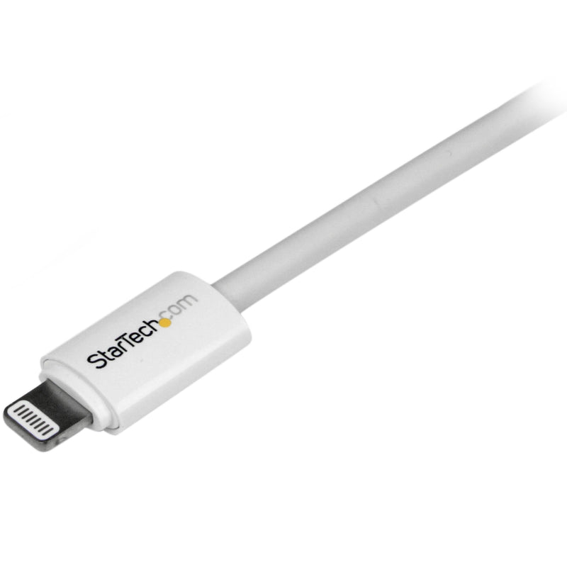  [AUSTRALIA] - StarTech.com 3m (10ft) Long White Apple 8-pin Lightning Connector to USB Cable for iPhone / iPod / iPad - Charge and Sync Cable (USBLT3MW) 10ft