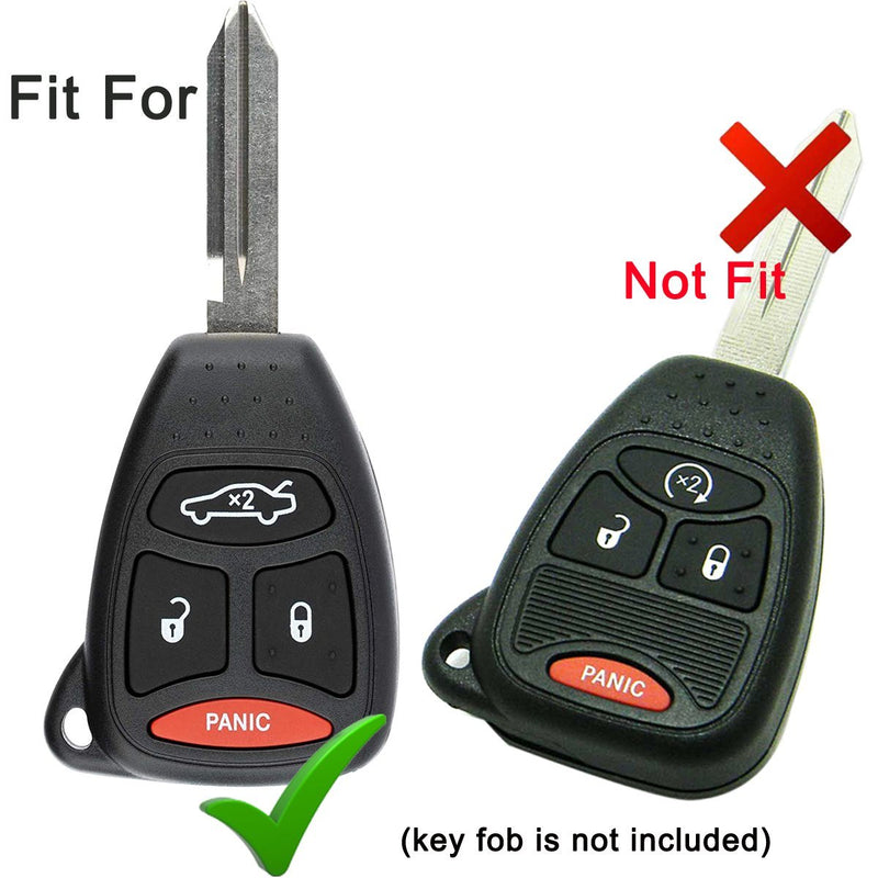  [AUSTRALIA] - Coolbestda Silicone Key Fob Remote Cover Case Protector Keyless Jacket Holder for Chrysler 200 300 PT Cruiser Dodge Charger Magnum Durango Jeep Grand Cherokee Commander Liberty OHT692427AA Purple