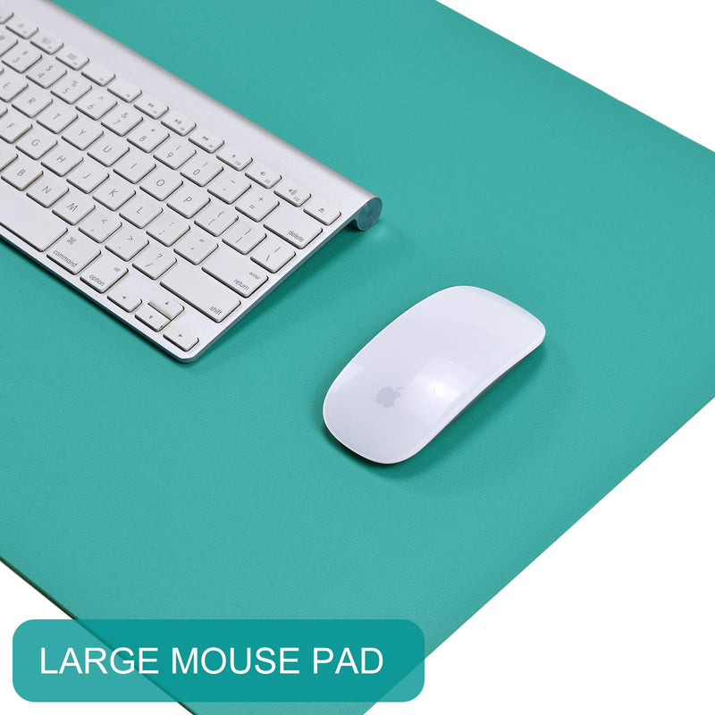  [AUSTRALIA] - Non-Slip Desk Pad (23.6 x 13.7"), Waterproof Mouse Pad, PU Leather Desk Mat, Office Desk Cover Protector, Desk Writing Mat for Office/Home/Work/Cubicle (Dark Cyan) B-dark Cyan 23.6“ x 13.7"