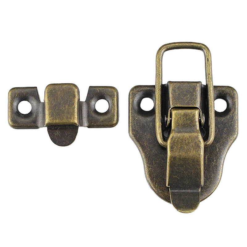  [AUSTRALIA] - Hasp Lock, BESUNTEK Bronze Tone Retro Style Metal Duckbilled Box Hasp Lock Toggle Latch Catch for Wooden Case Boxes, 10PCS