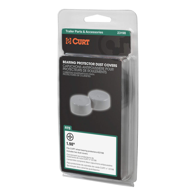  [AUSTRALIA] - CURT 23198 1.98-Inch Bearing Protector Dust Covers, 2-Pack