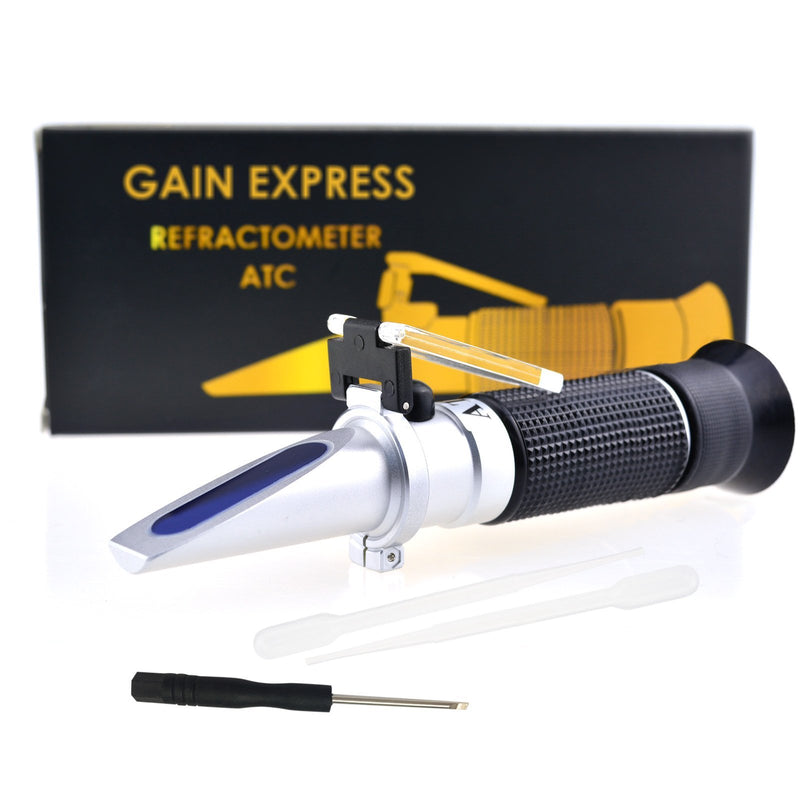 Gain Express 0-32% Brix Refractometer ATC High-Concentrated Sugar Solution Content Test Tool 0.2% Division, Homebrew Tester Meter, Brandy Beer Fruits Vegetables Juices Soft Drinks 0 - 32% Brix - LeoForward Australia