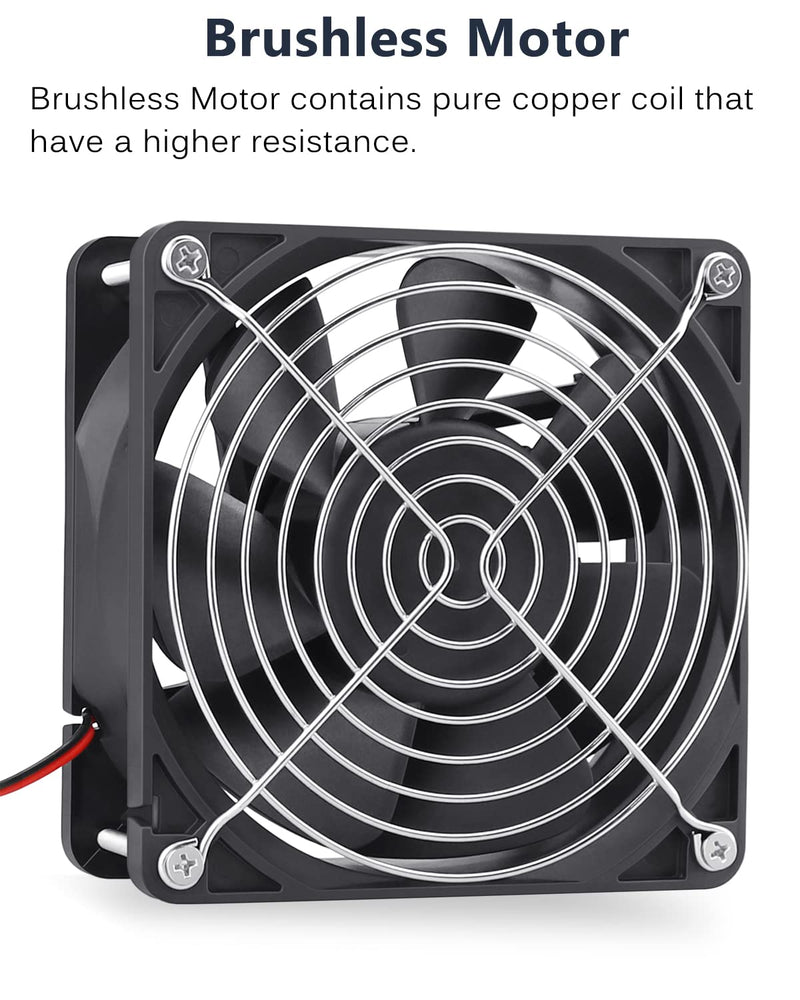  [AUSTRALIA] - GDSTIME 12v 120mm x 38mm High Speed Dc Brushless Cooling Fan