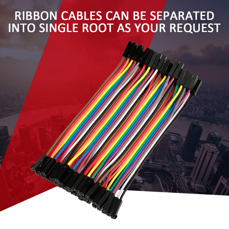  [AUSTRALIA] - Dupont Wires, 5PCS Wire Colorful 10Cm Jumper Wire Cable F2F Jumper Femmina 5Cm Breadboard Jumper Wires 40 Pin Wire Female to Female Ribbon Cable