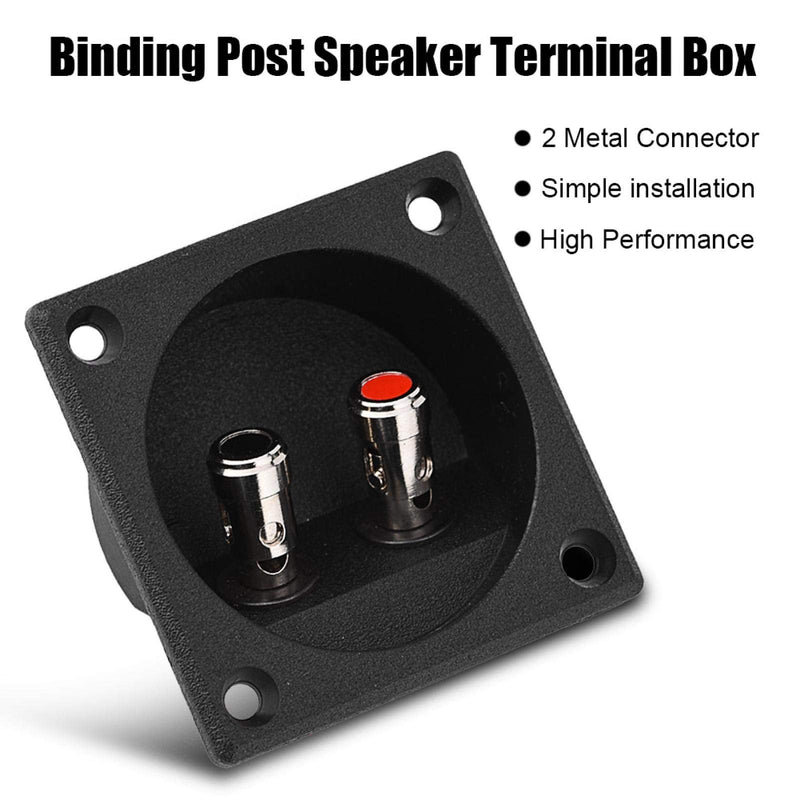  [AUSTRALIA] - Cuifati Terminal Connector, Easy Installation with 2 mounting Holes, Speaker Terminal, Black ABS Base + Metal Terminal for DIY Hotel in Home Hotel