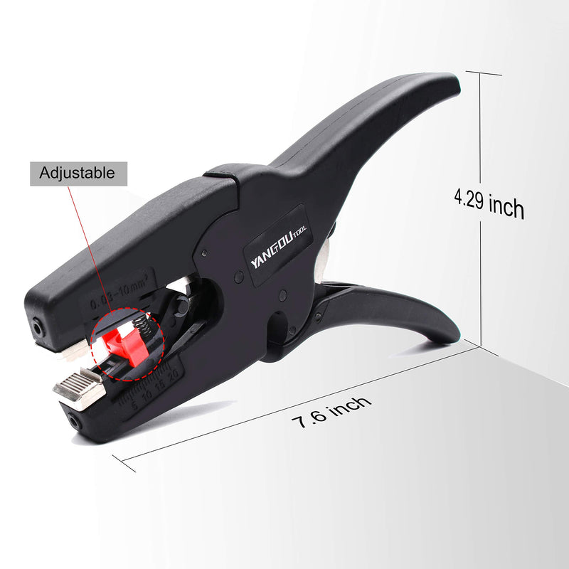  [AUSTRALIA] - Automatic Wire Stripper and Cutter,Yangoutool 2 in 1 Wire Stripping Tool and Wire Stripper Tool for Awg7-32 Cutting 0.25-0.75 Inches