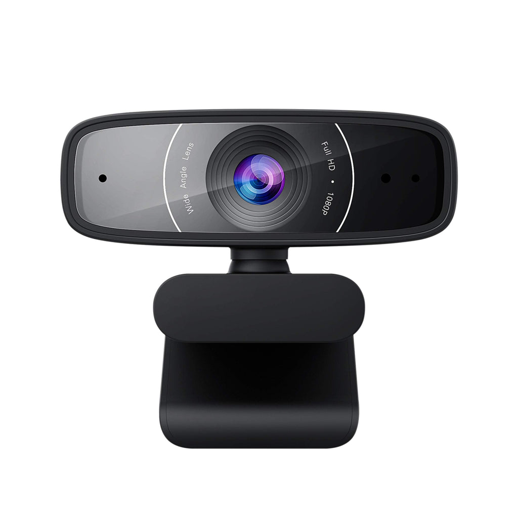  [AUSTRALIA] - ASUS Webcam C3 1080p HD USB Camera - Beamforming Microphone, Tilt-Adjustable, 360 Degree Rotation, Wide Field of View, Compatible with Skype, Microsoft Teams and Zoom