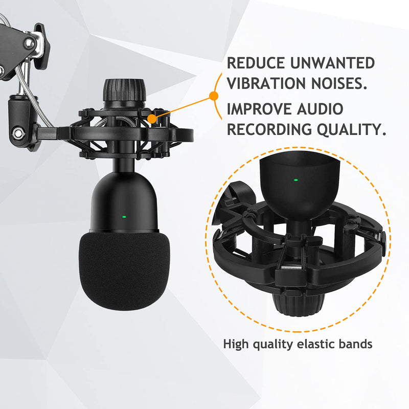  [AUSTRALIA] - Silence Razer Mini Shock Mount with Foam Windscreen Cover, Anti-Vibration Suspension Shockmount Mic Holder Clip Pop Filter to Blocks Out Plosives for Seiren USB Streaming Microphone AVATAR