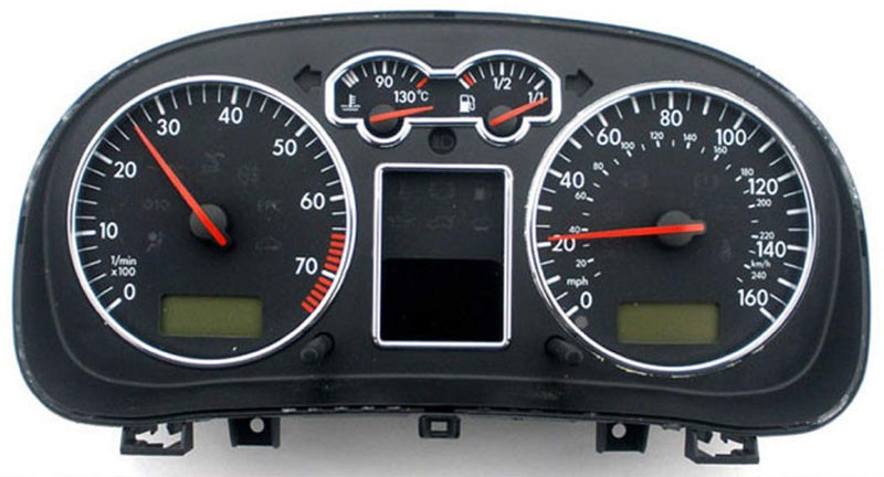  [AUSTRALIA] - PAKCEEINC Chrome Speedometer Gauge Dial Rings Bezel Trim for VW Golf 4 MK4 Passat 3B B5 T4 Van