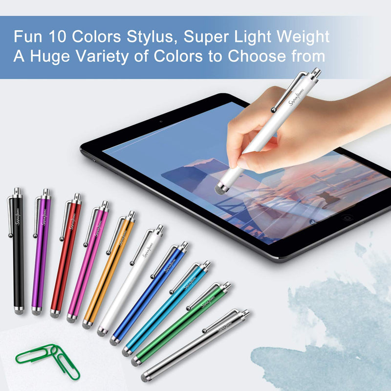 Stylus Pens for Touch Screens, StylusHome 10 Pack Mesh Fiber Tip Stylus Pens for ipad iPhone Tablets Samsung All Precision Capacitive Universal Touch Screen Devices - LeoForward Australia