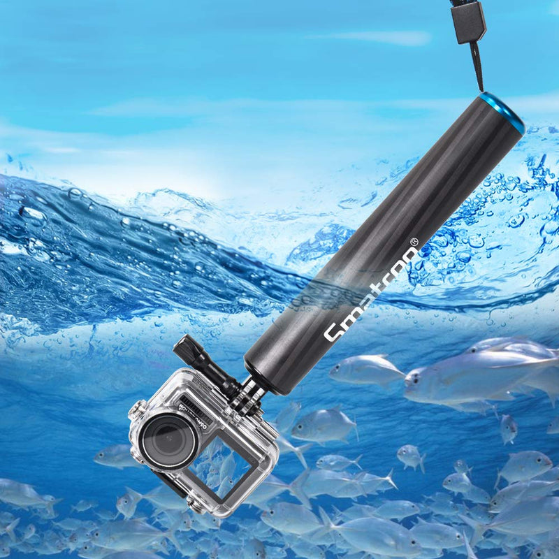  [AUSTRALIA] - Smatree F2 Waterproof Floating Hand Grip Carbon Fiber Selfie Stick Compatible for GoPro MAX/ Hero10/9/8/7/6/5/4/3 Plus/3/2/1/DJI OSMO Action/DJI OSMO Action 2 Camera