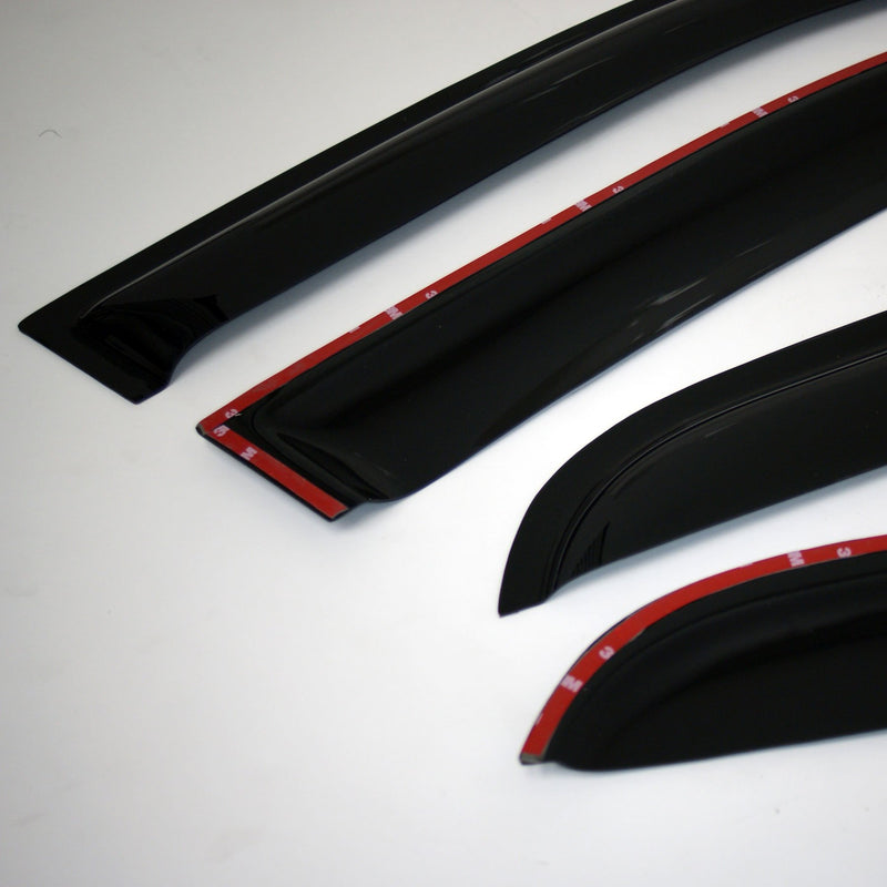  [AUSTRALIA] - TuningPros WV2M-312 Outside Mount 2.0mm Window Visor Deflector Rain Guard Dark Smoke, 4 Pcs Set Compatible With 1999-2007 Mazda MPV