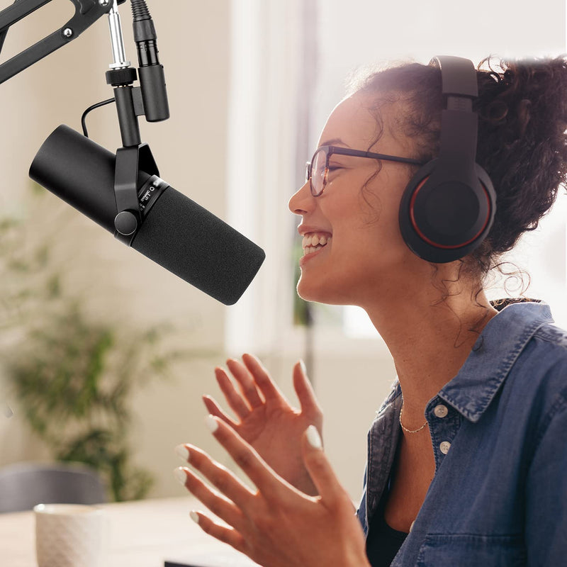  [AUSTRALIA] - SM7B Pop Filter - Mic Windscreen Wind Cover Compatible with Shure SM7B Vocal Dynamic Microphone Black Noise Cancellation Windsock Cover by WIBOND