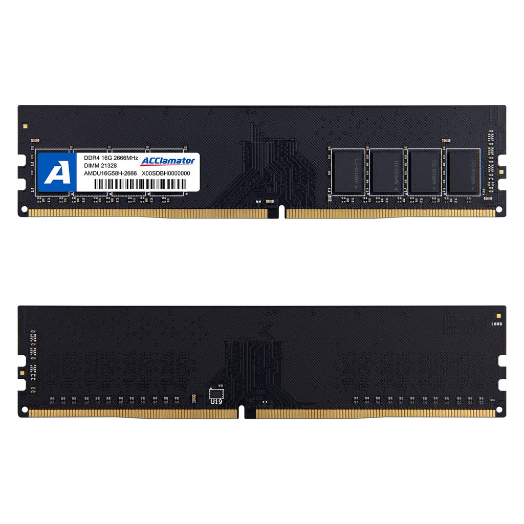  [AUSTRALIA] - 16GB DDR4 Ram 2666MHz (PC4-21300) 1.2V CL19 DIMM Memory Module for Desktop PC Acclamator 16GB 2666Mhz DDR4 For Desktop