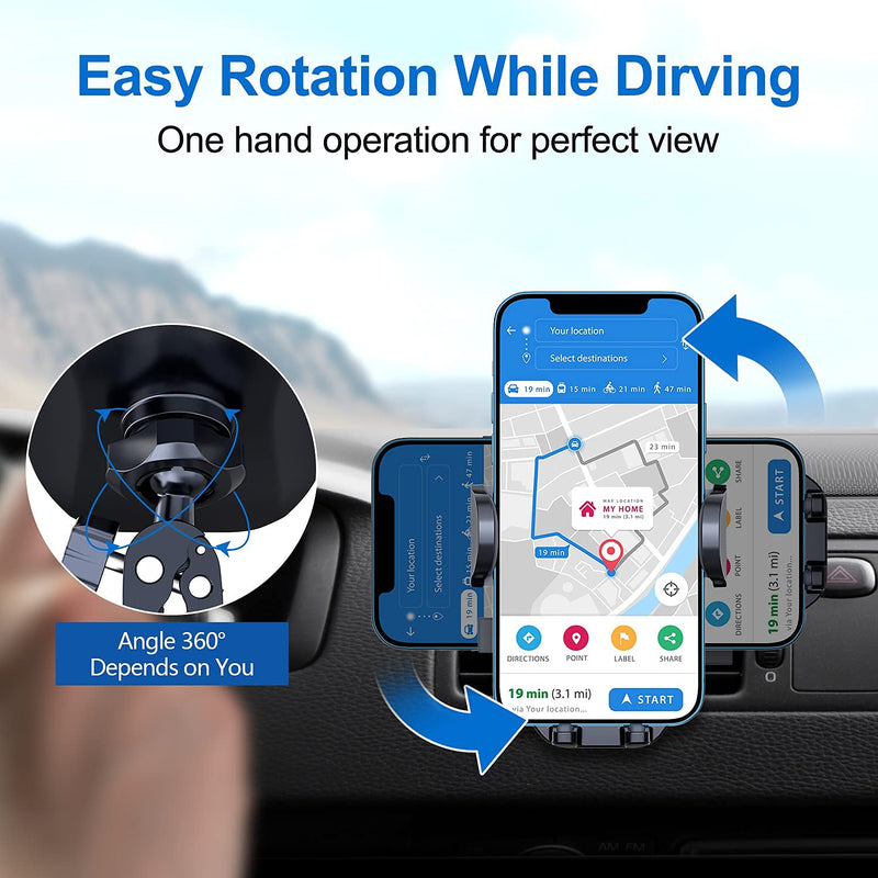  [AUSTRALIA] - vanva [ Military-Grade Protection Universal Air Vent Car Mount, [ Big Phones & Thick Case Friendly ] Cell Phone Holder for Car Hands Free Clamp Cradle Vehicle fit for All Apple (B1)