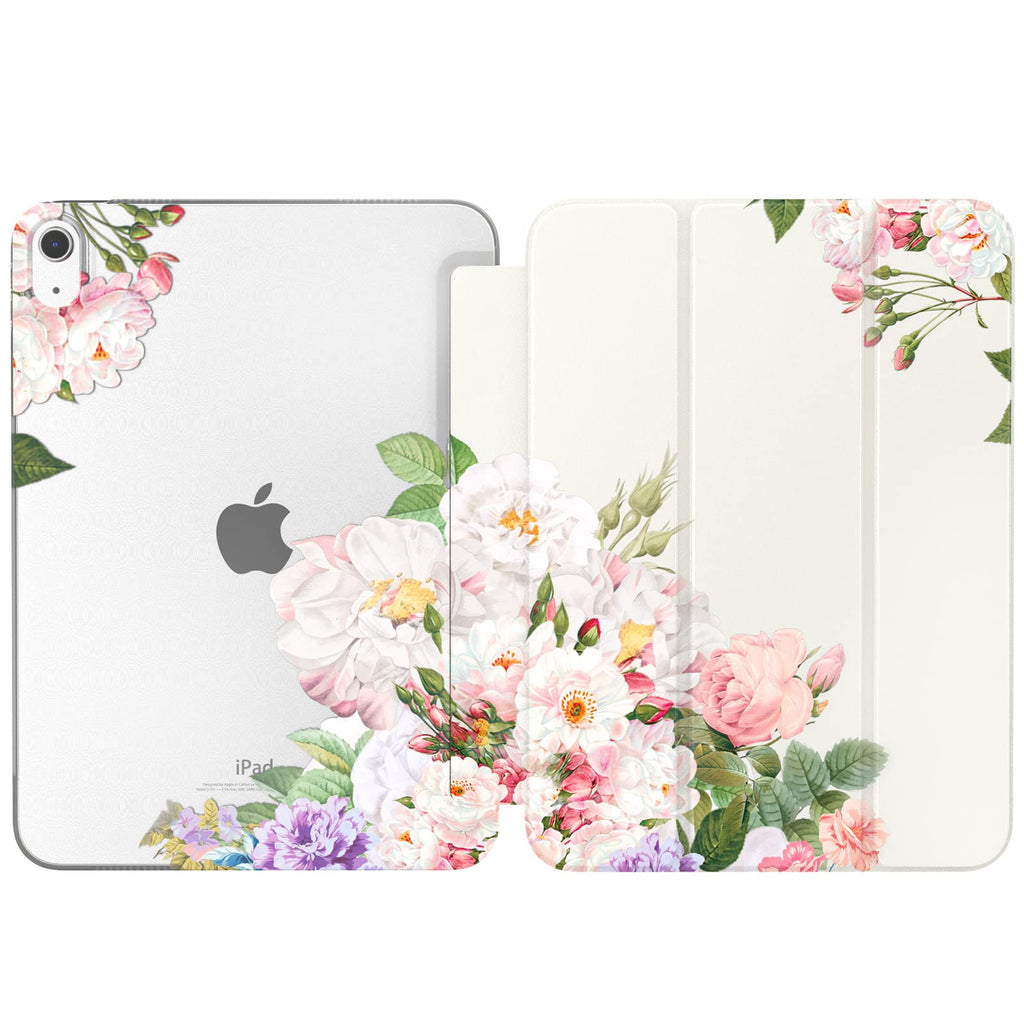  [AUSTRALIA] - TiMOVO Case for iPad 10th Generation Case 2022, Slim Stand Case for iPad 10.9 inch, Soft TPU Back Cover, Smart Folio Protective Leather Case Fit iPad 10 - Blooming Bouquet